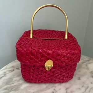 Vintage Simon raffia bag